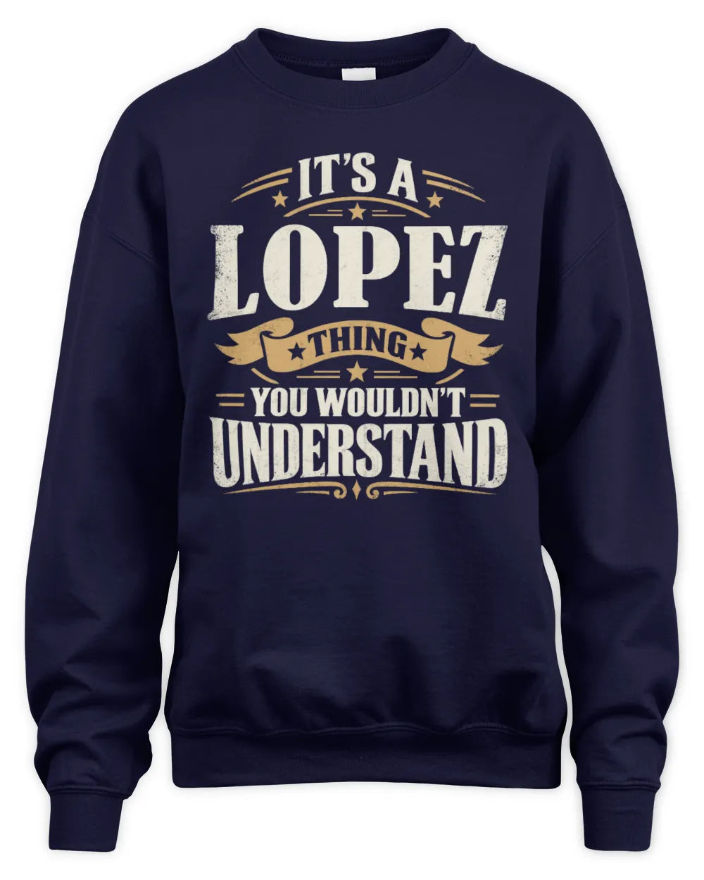 LOPEZ P08 TH51 - Personalized “It’s a/an [NAME] Thing – You Wouldn’t Understand” Shirt - Unisex Sweatshirt - Navy