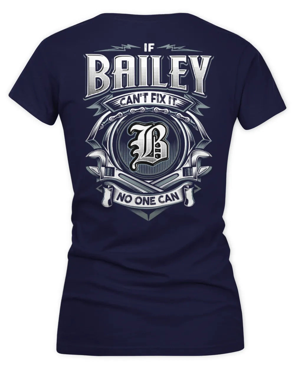 BAILEY AP81-K4-626 - Personalized Ahmed Quote Apparel “If Ahmed Can't Fix It, No One Can” - Women's V-Neck T-Shirt - Navy