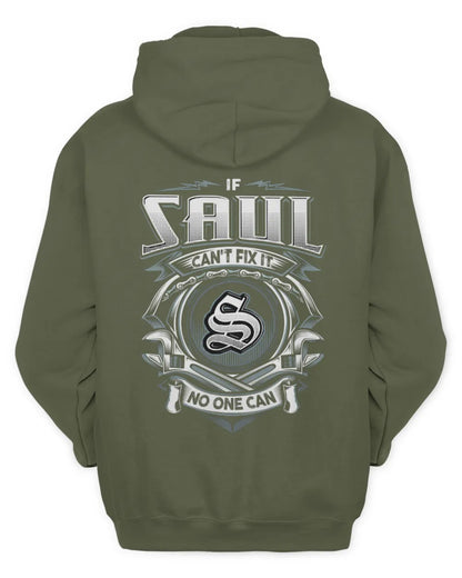 SAUL AP81-K4-626 - Personalized Ahmed Quote Apparel “If Ahmed Can't Fix It, No One Can” - Unisex Hoodie - Military Green