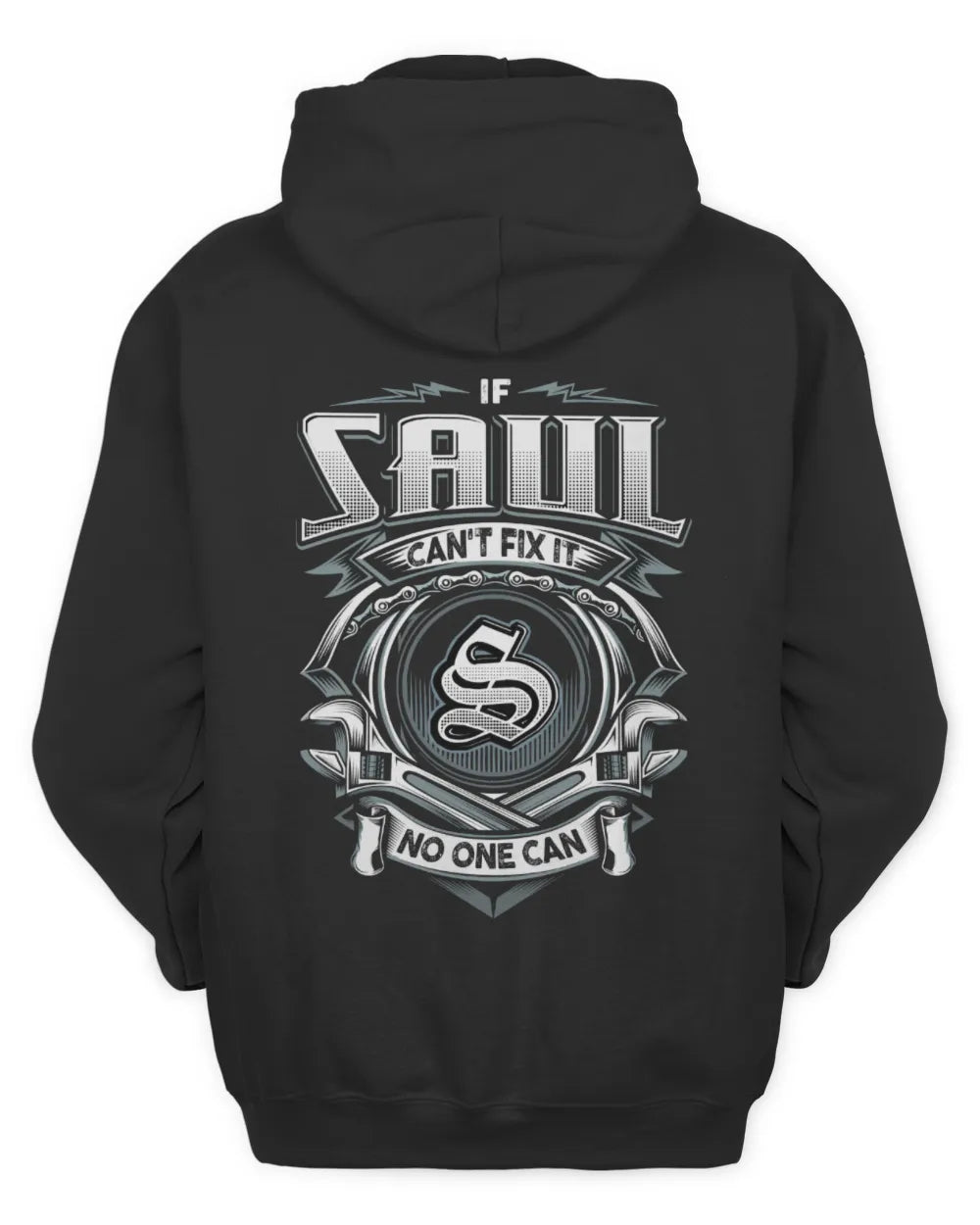 SAUL AP81-K4-626 - Personalized Ahmed Quote Apparel “If Ahmed Can't Fix It, No One Can” - Unisex Hoodie - Black