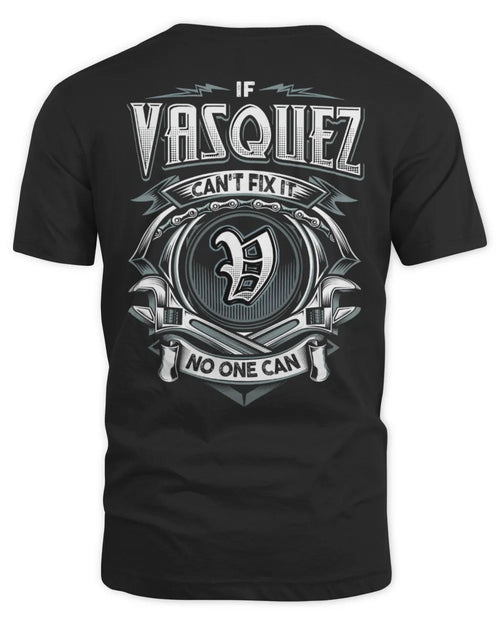 VASQUEZ AP81-K4-626 - Personalized Ahmed Quote Apparel “If Ahmed Can't Fix It, No One Can” - Unisex Standard T-Shirt - Black