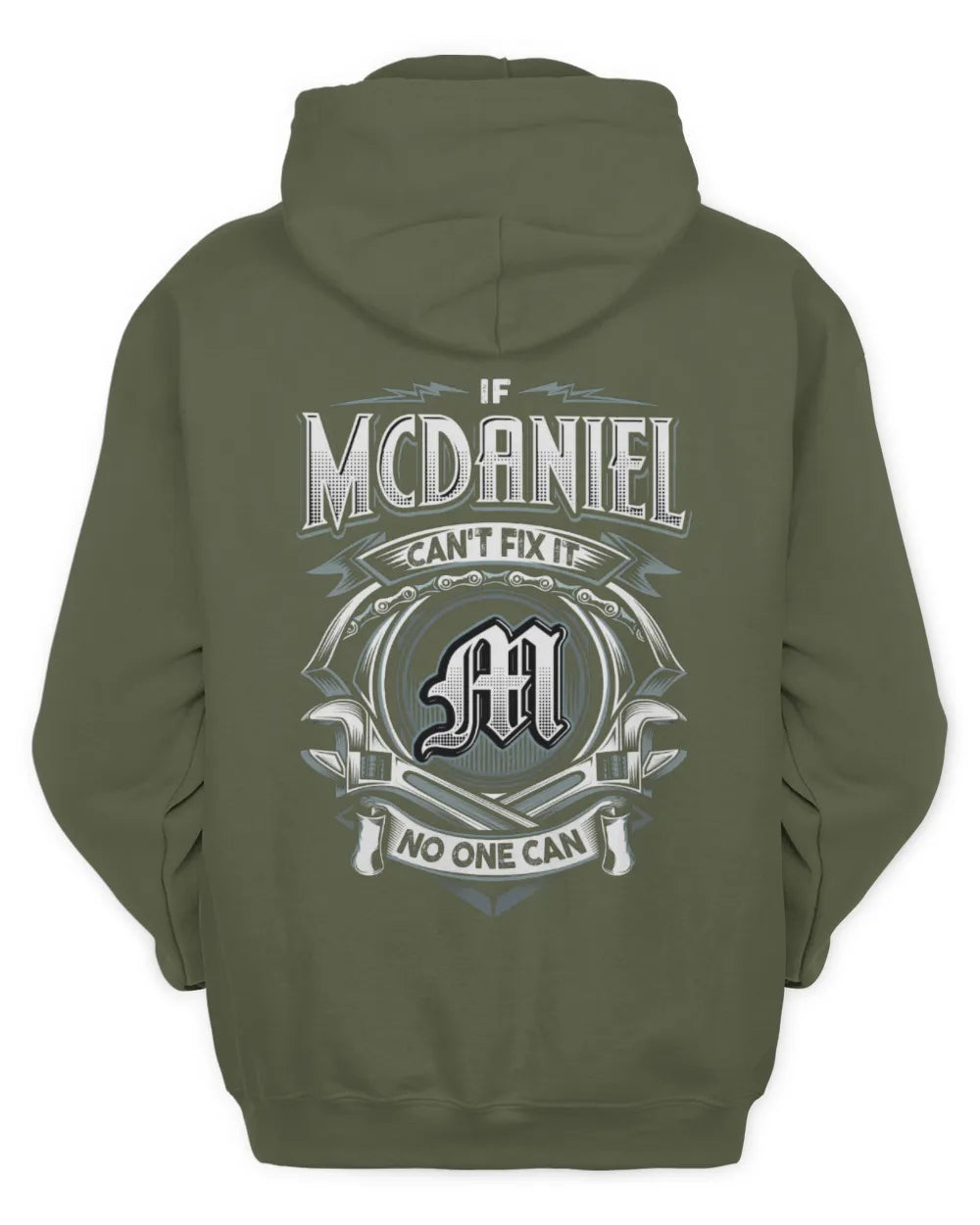MCDANIEL AP81-K4-626 - Personalized Ahmed Quote Apparel “If Ahmed Can't Fix It, No One Can” - Unisex Hoodie - Military Green