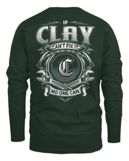 CLAY AP81-K4-626 - Personalized Ahmed Quote Apparel “If Ahmed Can't Fix It, No One Can” - Men's Long Sleeved T-Shirt - Forest Green