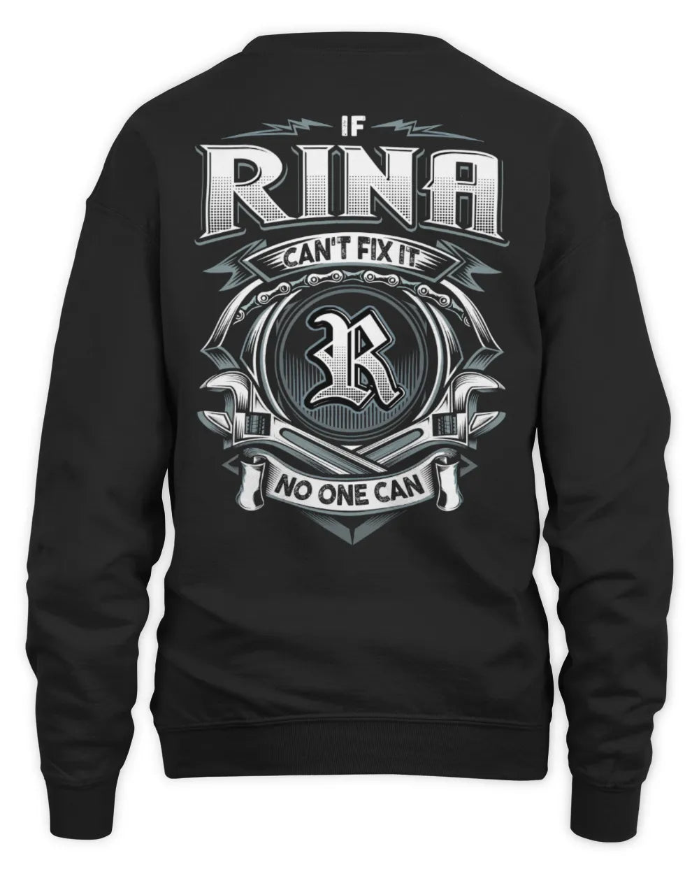 RINA AP81-K4-626 - Personalized Ahmed Quote Apparel “If Ahmed Can't Fix It, No One Can” - Unisex Sweatshirt - Black
