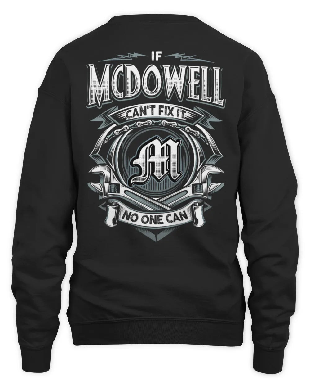 MCDOWELL AP81-K4-626 - Personalized Ahmed Quote Apparel “If Ahmed Can't Fix It, No One Can” - Unisex Sweatshirt - Black