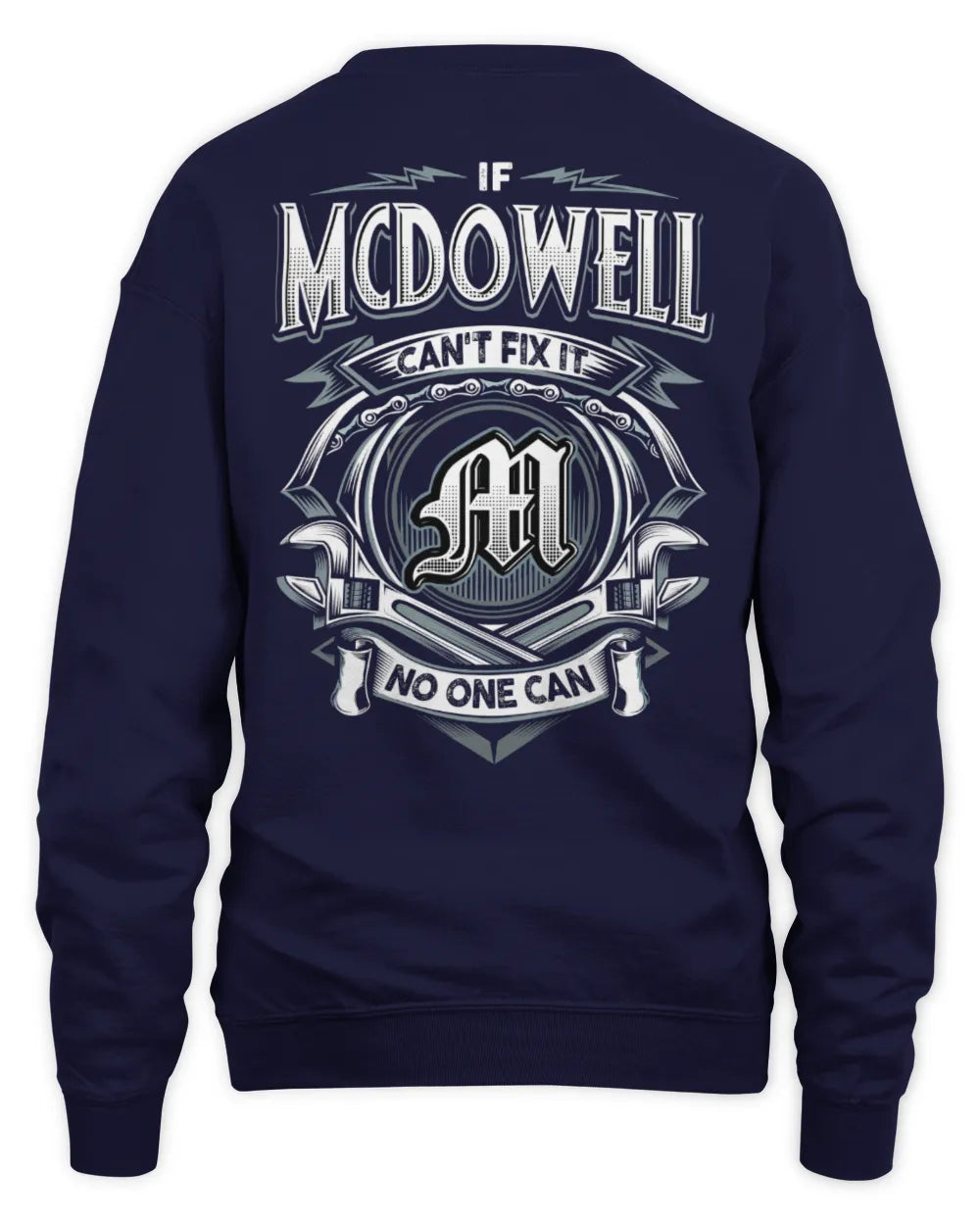 MCDOWELL AP81-K4-626 - Personalized Ahmed Quote Apparel “If Ahmed Can't Fix It, No One Can” - Unisex Sweatshirt - Navy