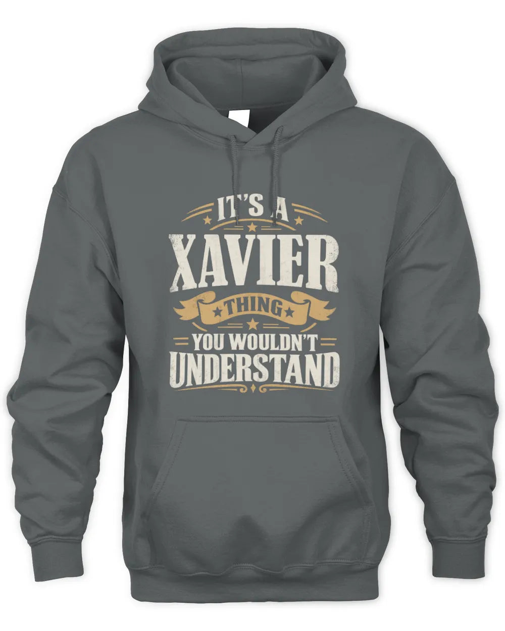 XAVIER P08 TH51 - Personalized “It’s a/an [NAME] Thing – You Wouldn’t Understand” Shirt - Unisex Hoodie - Charcoal