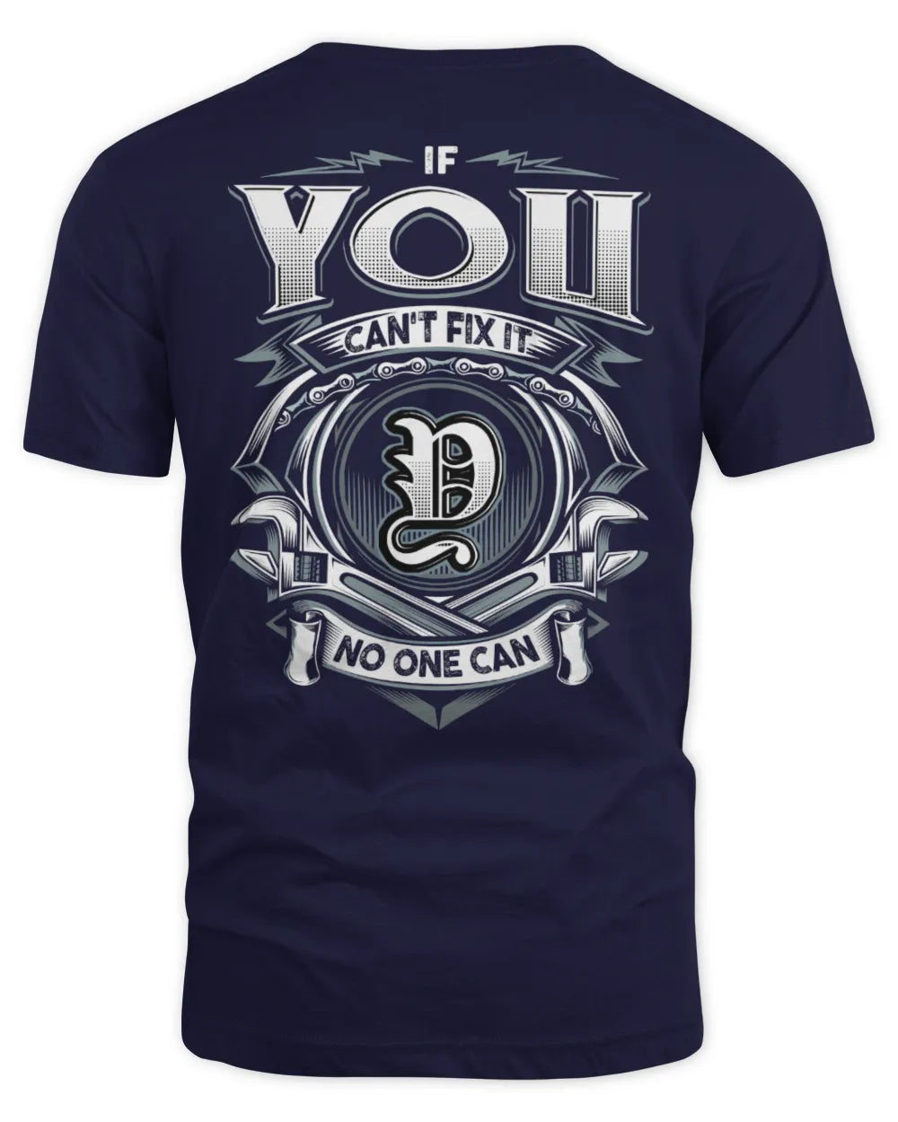 YOU AP81-K4-626 - Personalized Ahmed Quote Apparel “If Ahmed Can't Fix It, No One Can” - Unisex Standard T-Shirt - Navy
