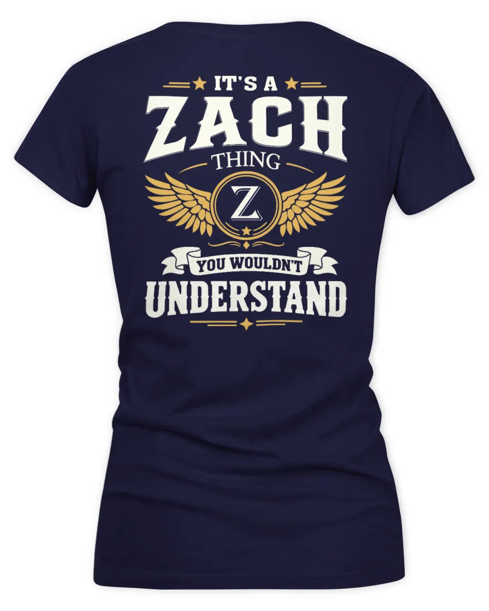 ZACH KT06-M008 It’s a [NAME] Thing – You Wouldn’t Understand | Personalized Vintage T-Shirt - Women's V-Neck T-Shirt - Navy