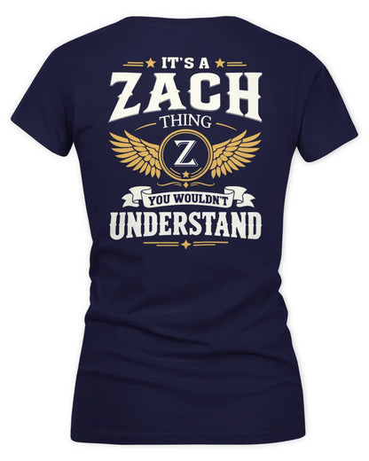 ZACH KT06-M008 It’s a [NAME] Thing – You Wouldn’t Understand | Personalized Vintage T-Shirt - Women's V-Neck T-Shirt - Navy