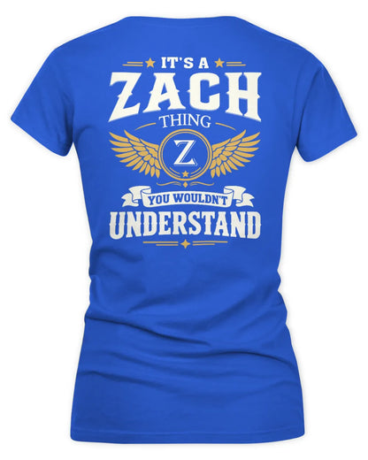 ZACH KT06-M008 It’s a [NAME] Thing – You Wouldn’t Understand | Personalized Vintage T-Shirt - Women's V-Neck T-Shirt - Royal