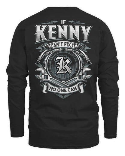 KENNY AP81-K4-626 - Personalized Ahmed Quote Apparel “If Ahmed Can't Fix It, No One Can” - Men's Long Sleeved T-Shirt - Black