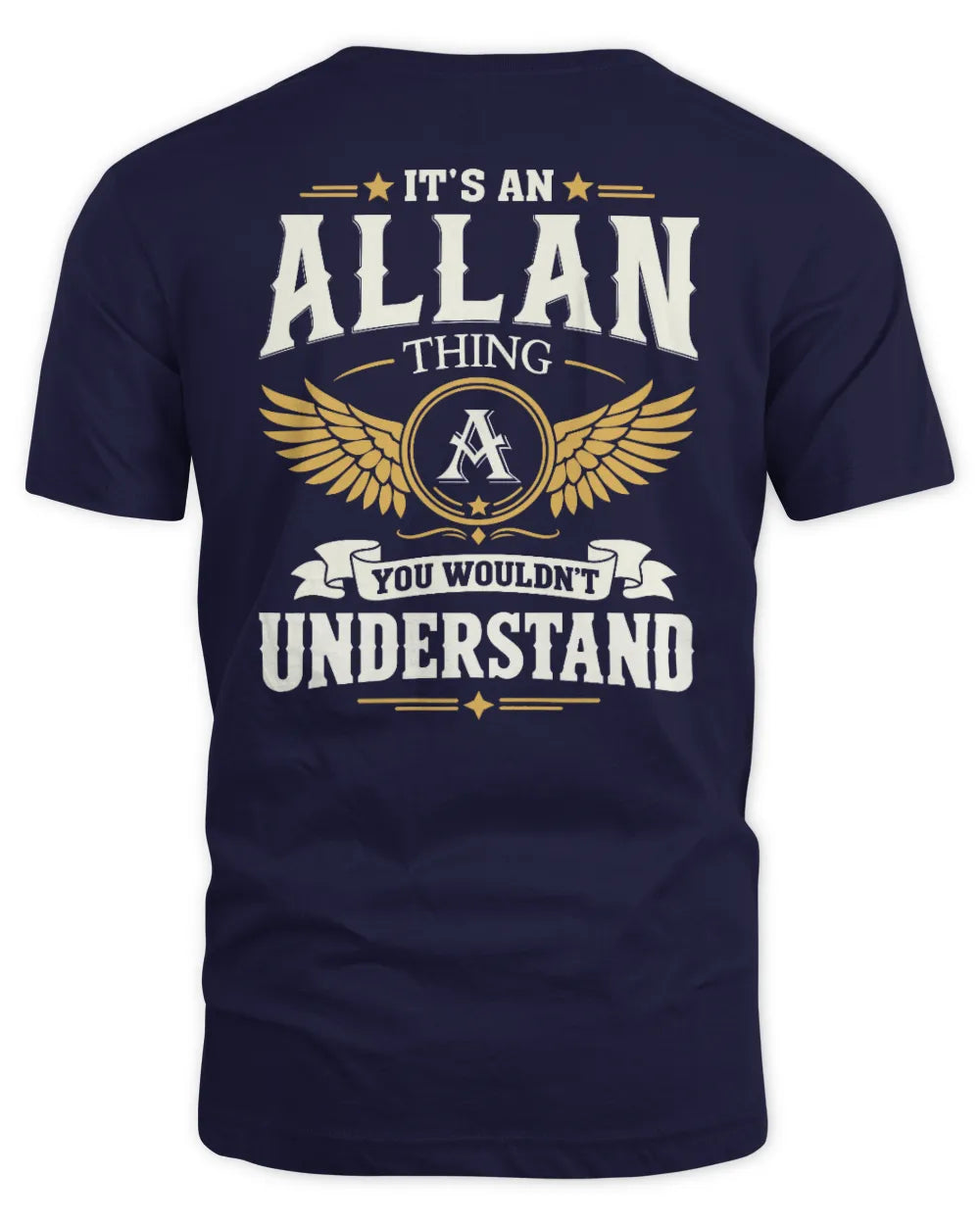 ALLAN KT06-M008 It’s a [NAME] Thing – You Wouldn’t Understand | Personalized Vintage T-Shirt - Unisex Standard T-Shirt - Navy
