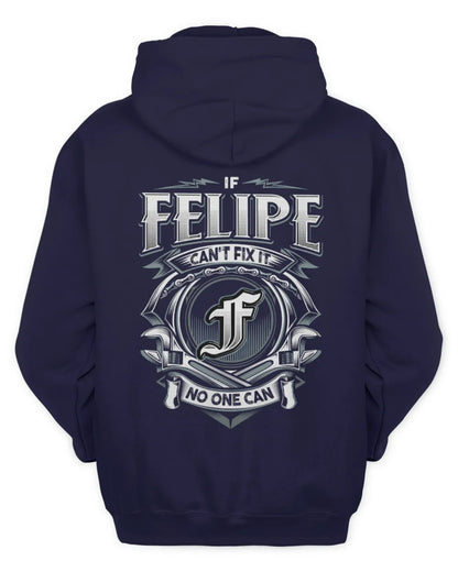 FELIPE AP81-K4-626 - Personalized Ahmed Quote Apparel “If Ahmed Can't Fix It, No One Can” - Unisex Hoodie - Navy
