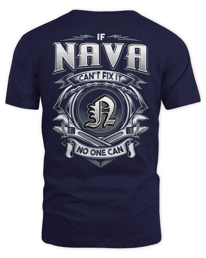 NAVA AP81-K4-626 - Personalized Ahmed Quote Apparel “If Ahmed Can't Fix It, No One Can” - Unisex Standard T-Shirt - Navy