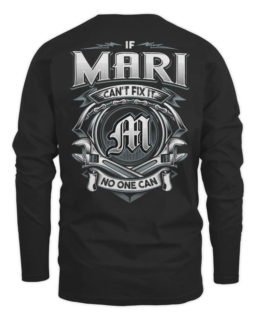 MARI AP81-K4-626 - Personalized Ahmed Quote Apparel “If Ahmed Can't Fix It, No One Can” - Men's Long Sleeved T-Shirt - Black