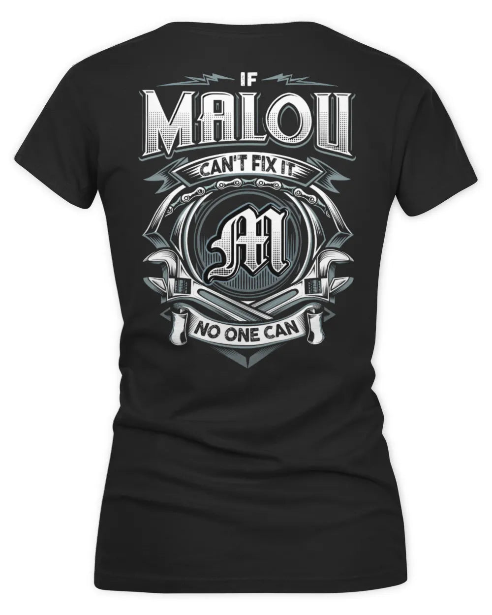 MALOU AP81-K4-626 - Personalized Ahmed Quote Apparel “If Ahmed Can't Fix It, No One Can” - Women's V-Neck T-Shirt - Black
