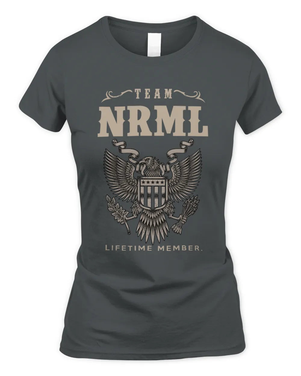 NRML TP06-K82 – Personalized Classic Style Apparel “Team NAME Lifetime Member” - Women's Standard T-Shirt - Charcoal
