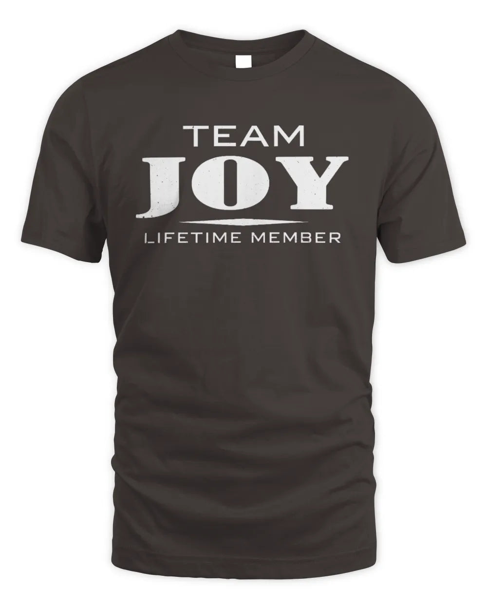 JOY BL62-K4-128 - Personalized “Team NAME Lifetime Member” - Unisex Standard T-Shirt - Dark Chocolate