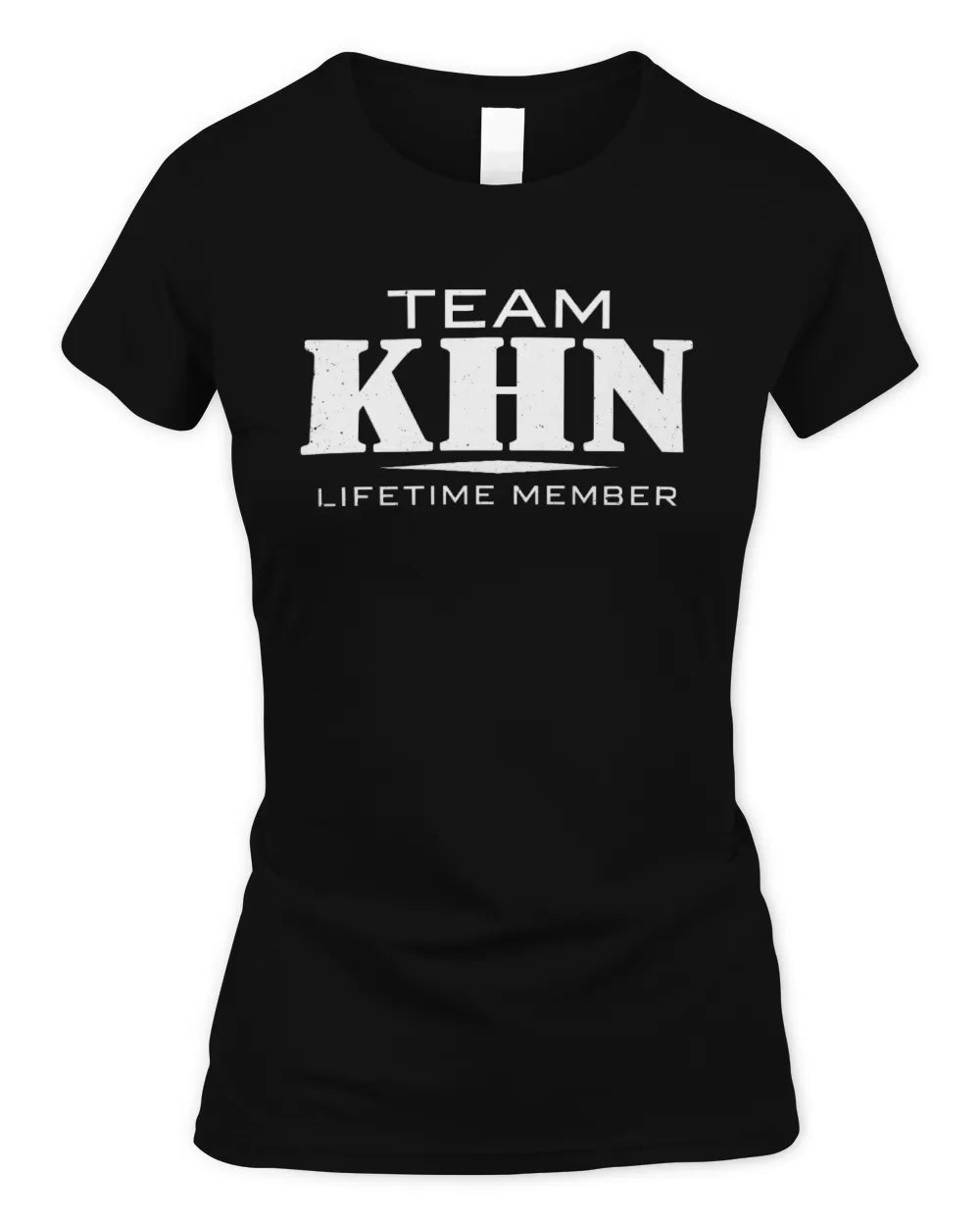 KHN BL62-K4-128 - Personalized “Team NAME Lifetime Member” - Women's Standard T-Shirt - Black