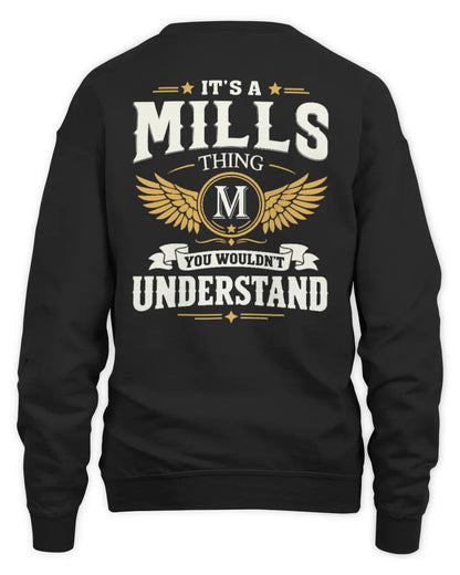 MILLS KT06-M008 It’s a [NAME] Thing – You Wouldn’t Understand | Personalized Vintage T-Shirt - Unisex Sweatshirt - Black