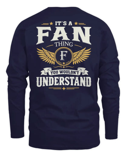 FAN KT06-M008 It’s a [NAME] Thing – You Wouldn’t Understand | Personalized Vintage T-Shirt - Men's Long Sleeved T-Shirt - Navy