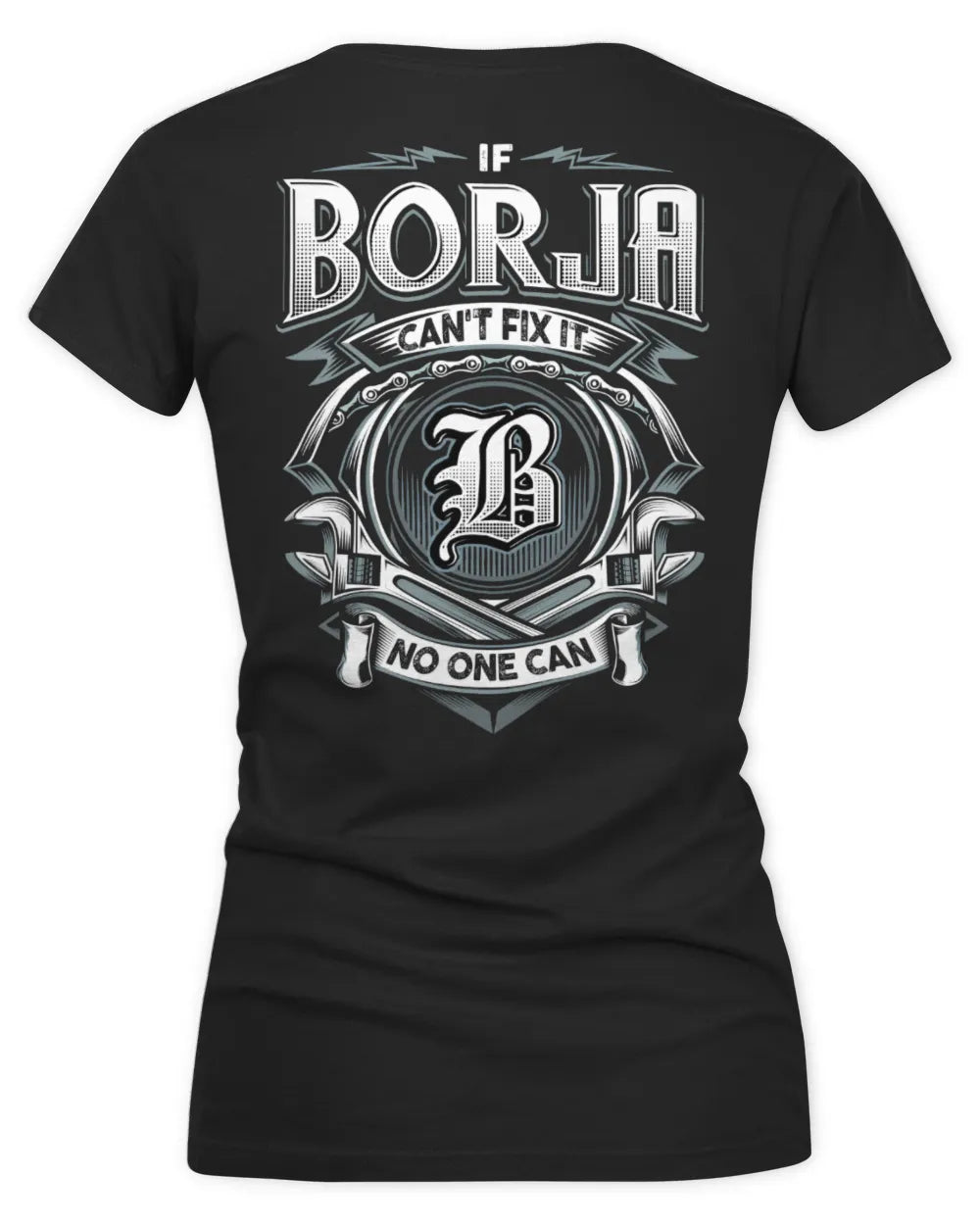 BORJA AP81-K4-626 - Personalized Ahmed Quote Apparel “If Ahmed Can't Fix It, No One Can” - Women's V-Neck T-Shirt - Black