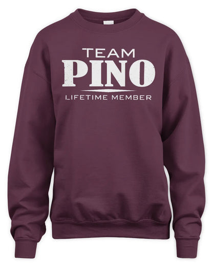 PINO BL62-K4-128 - Personalized “Team NAME Lifetime Member” - Unisex Sweatshirt - Maroon