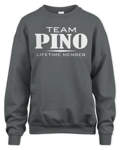 PINO BL62-K4-128 - Personalized “Team NAME Lifetime Member” - Unisex Sweatshirt - Charcoal