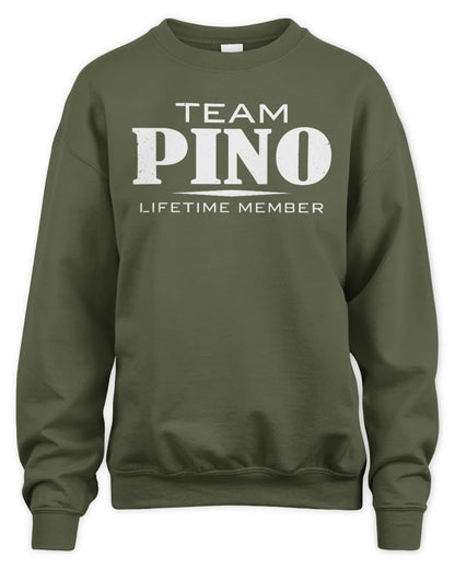 PINO BL62-K4-128 - Personalized “Team NAME Lifetime Member” - Unisex Sweatshirt - Military Green