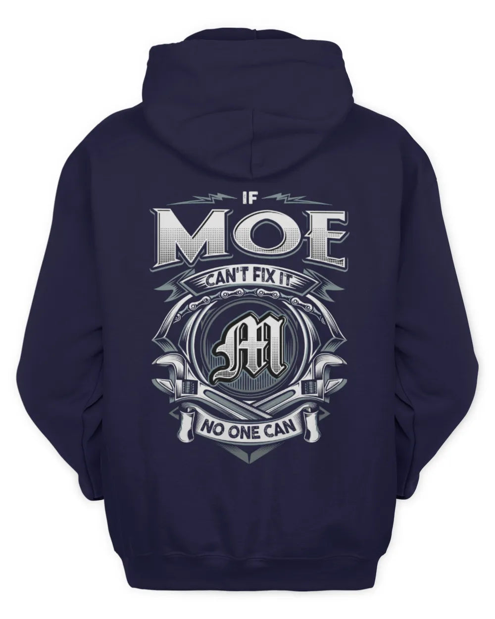 MOE AP81-K4-626 - Personalized Ahmed Quote Apparel “If Ahmed Can't Fix It, No One Can” - Unisex Hoodie - Navy