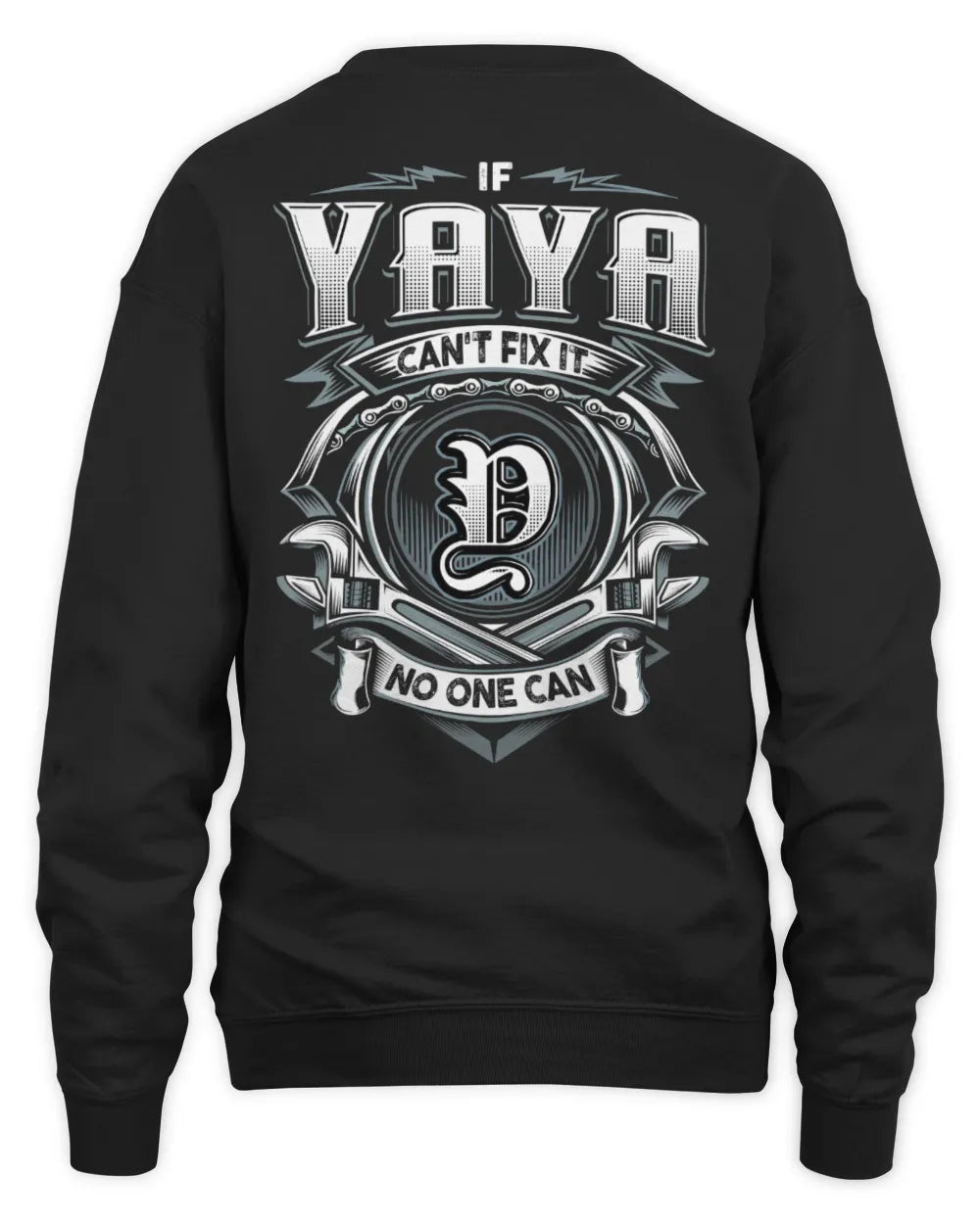 YAYA AP81-K4-626 - Personalized Ahmed Quote Apparel “If Ahmed Can't Fix It, No One Can” - Unisex Sweatshirt - Black