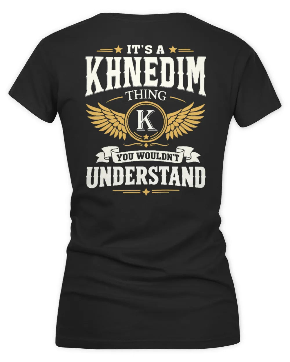 KHNEDIM KT06-M008 It’s a [NAME] Thing – You Wouldn’t Understand | Personalized Vintage T-Shirt - Women's V-Neck T-Shirt - Black