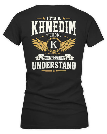 KHNEDIM KT06-M008 It’s a [NAME] Thing – You Wouldn’t Understand | Personalized Vintage T-Shirt - Women's V-Neck T-Shirt - Black
