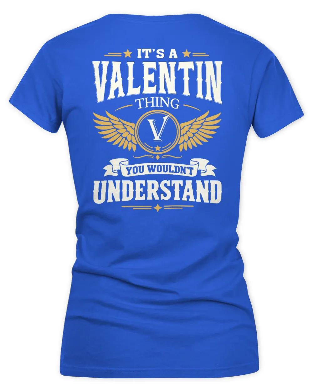 VALENTIN KT06-M008 It’s a [NAME] Thing – You Wouldn’t Understand | Personalized Vintage T-Shirt - Women's V-Neck T-Shirt - Royal