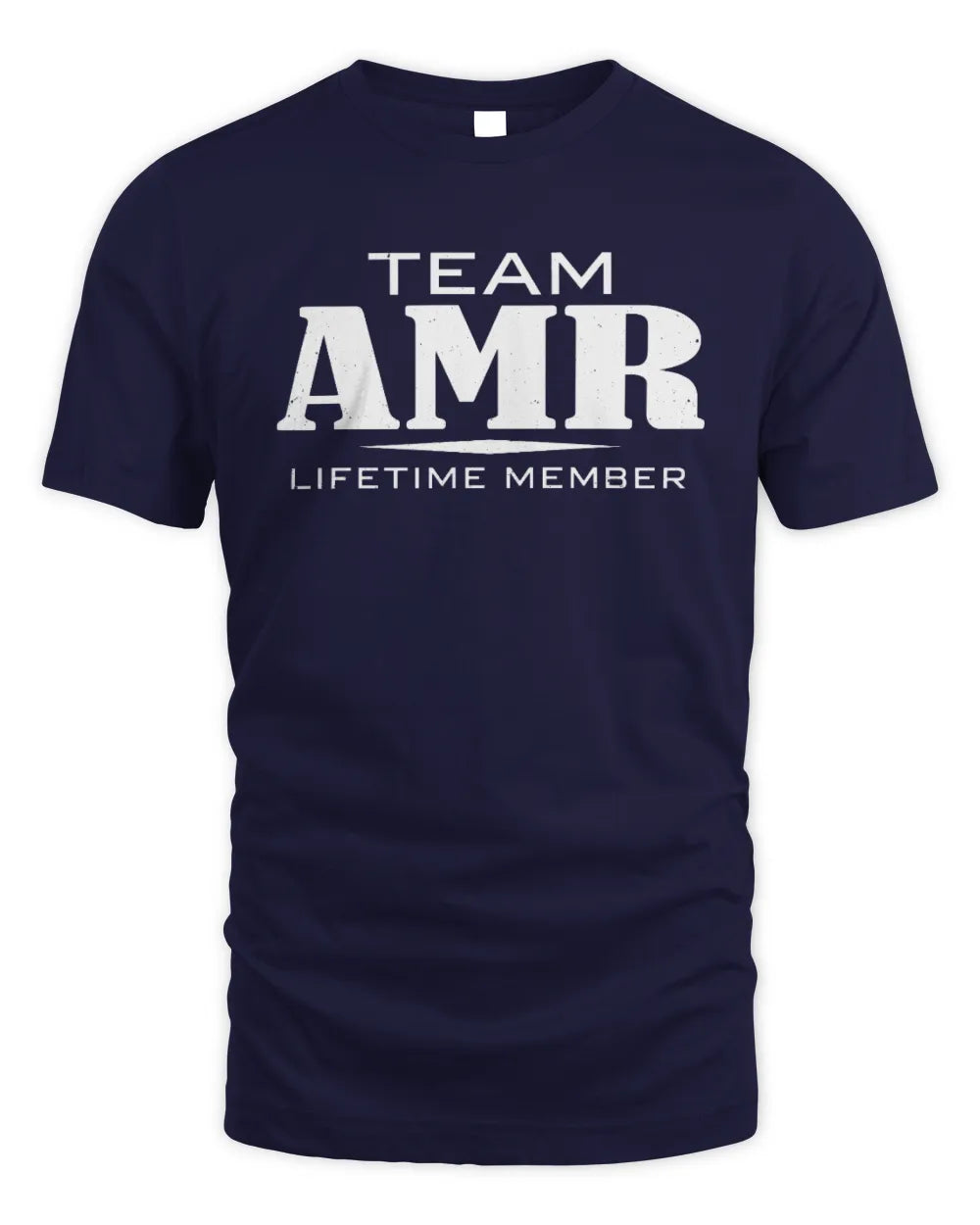AMR BL62-K4-128 - Personalized “Team NAME Lifetime Member” - Unisex Standard T-Shirt - Navy