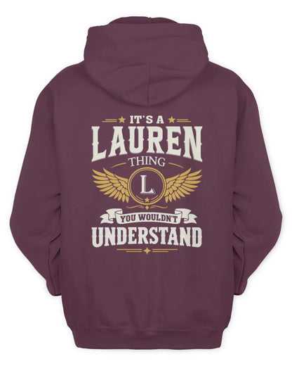 LAUREN KT06-M008 It’s a [NAME] Thing – You Wouldn’t Understand | Personalized Vintage T-Shirt - Unisex Hoodie - Maroon