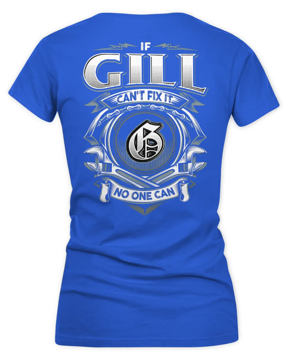 GILL AP81-K4-626 - Personalized Ahmed Quote Apparel “If Ahmed Can't Fix It, No One Can” - Women's V-Neck T-Shirt - Royal