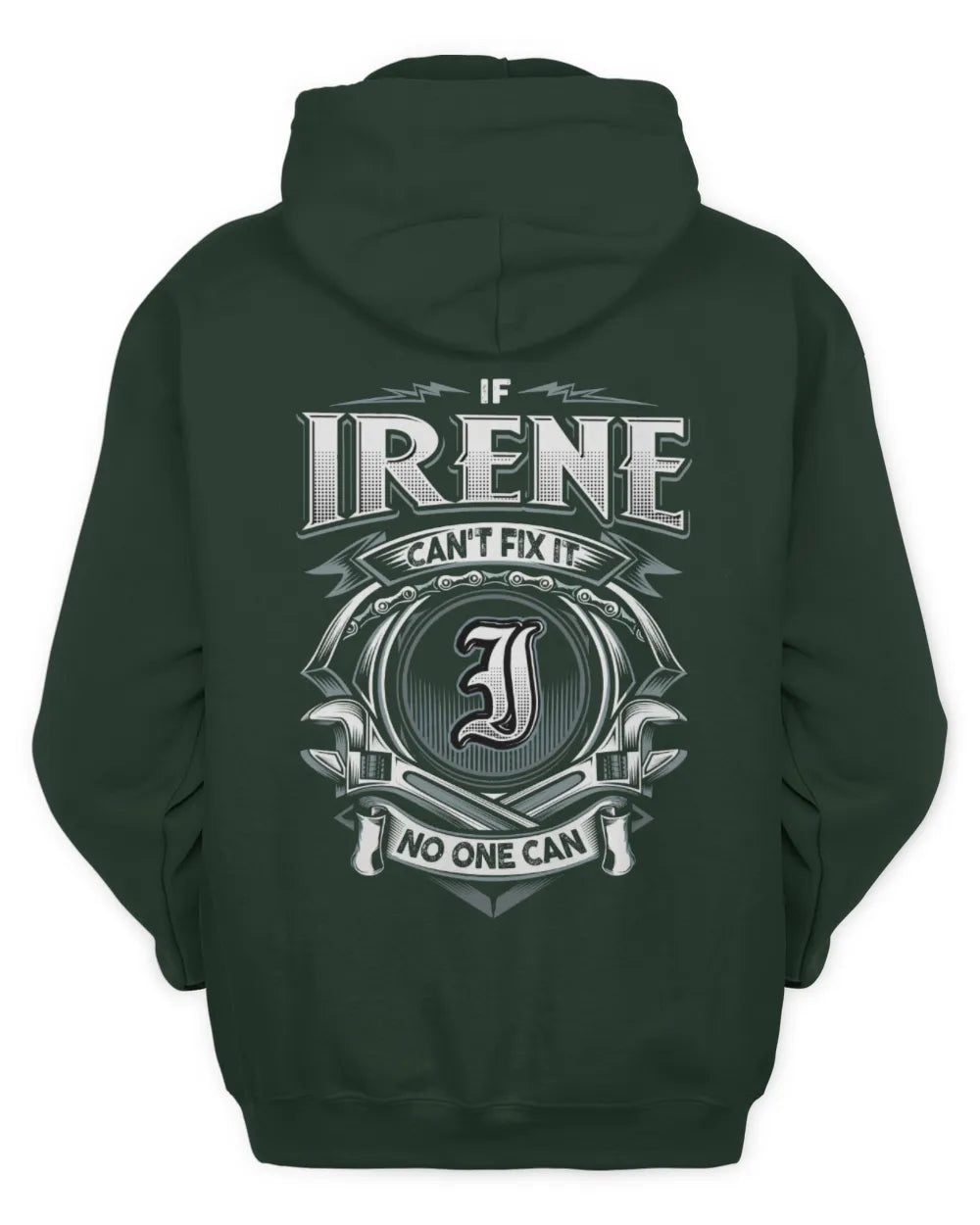 IRENE AP81-K4-626 - Personalized Ahmed Quote Apparel “If Ahmed Can't Fix It, No One Can” - Unisex Hoodie - Forest Green