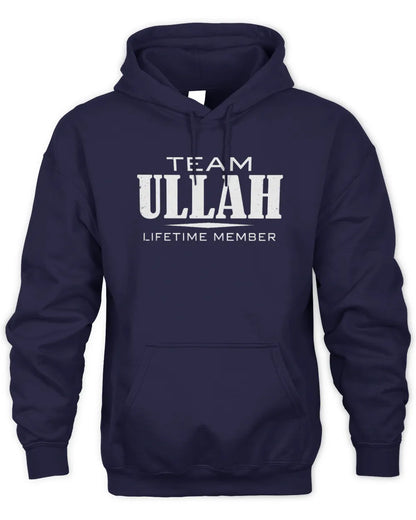 ULLAH BL62-K4-128 - Personalized “Team NAME Lifetime Member” - Unisex Hoodie - Navy