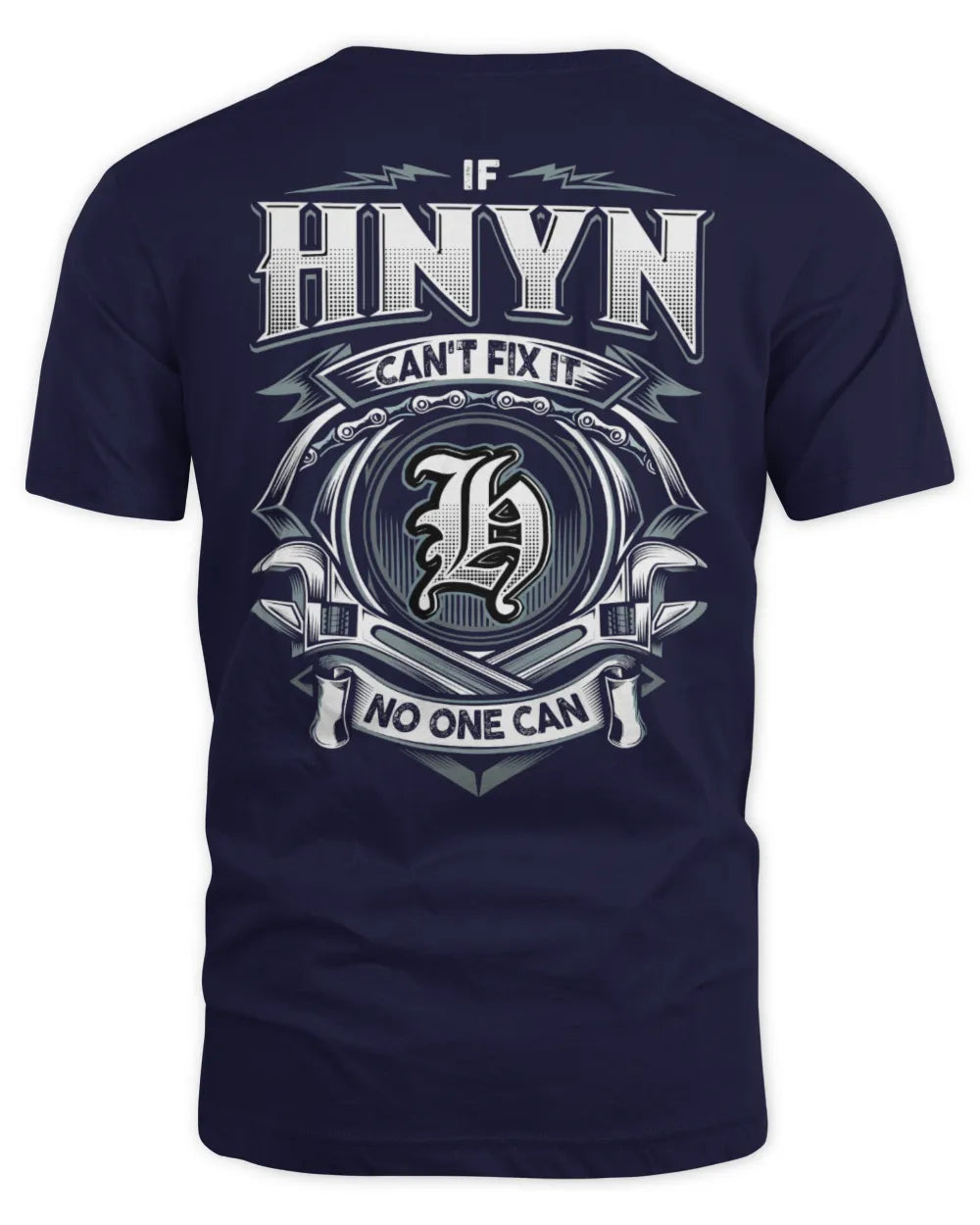 HNYN AP81-K4-626 - Personalized Ahmed Quote Apparel “If Ahmed Can't Fix It, No One Can” - Unisex Standard T-Shirt - Navy