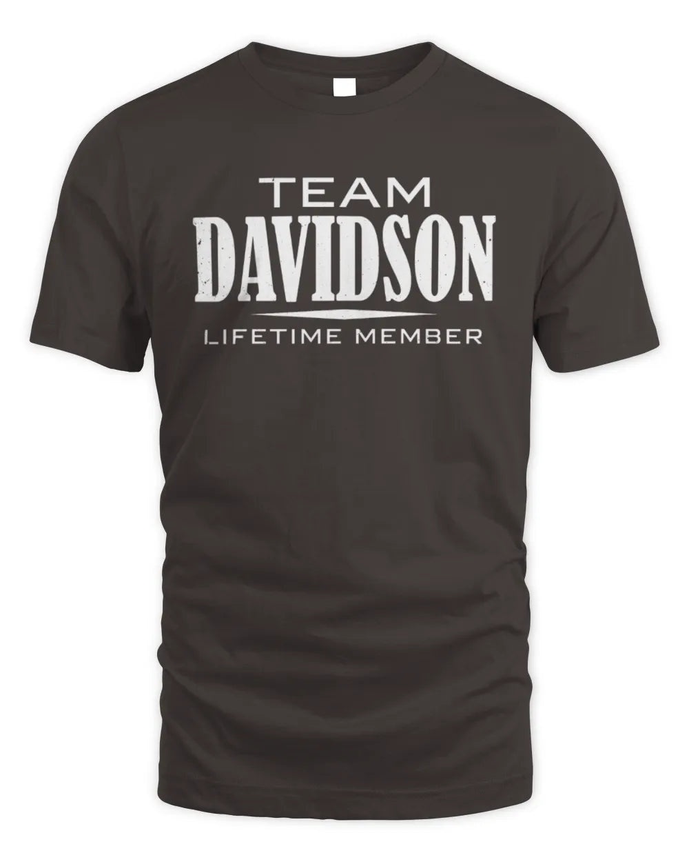 DAVIDSON BL62-K4-128 - Personalized “Team NAME Lifetime Member” - Unisex Standard T-Shirt - Dark Chocolate