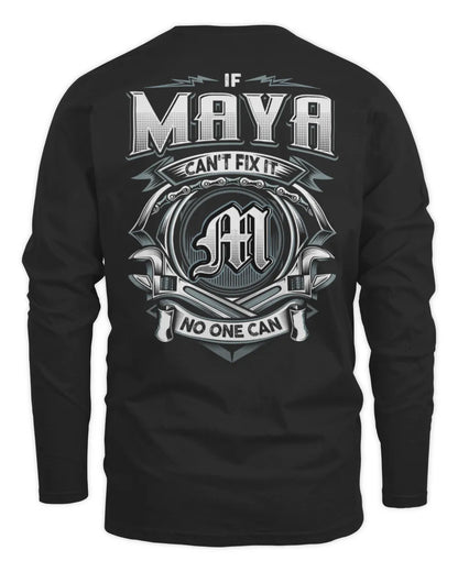 MAYA AP81-K4-626 - Personalized Ahmed Quote Apparel “If Ahmed Can't Fix It, No One Can” - Men's Long Sleeved T-Shirt - Black