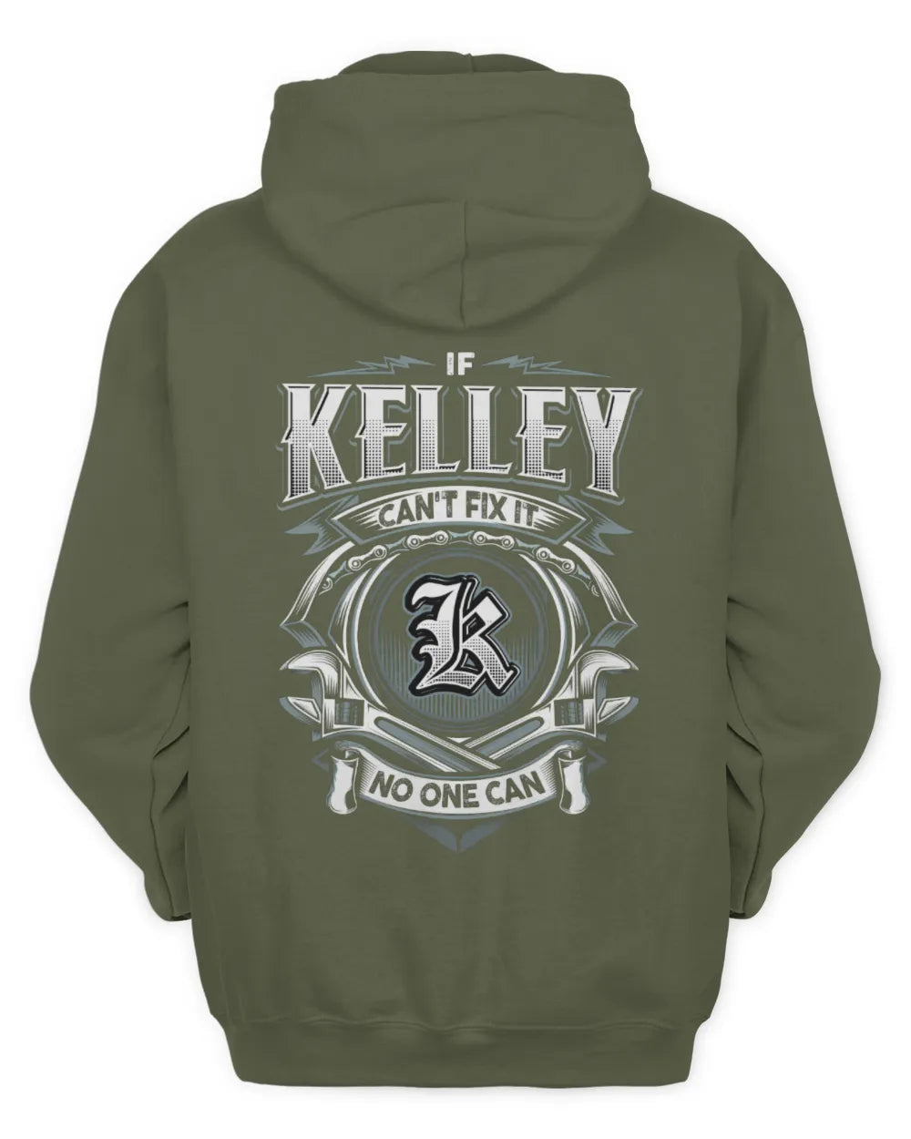 KELLEY AP81-K4-626 - Personalized Ahmed Quote Apparel “If Ahmed Can't Fix It, No One Can” - Unisex Hoodie - Military Green
