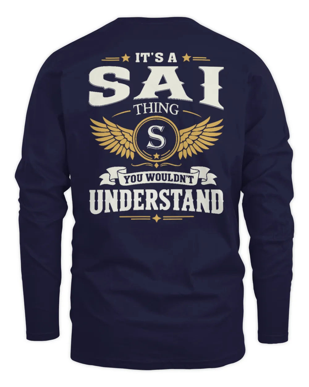 SAI KT06-M008 It’s a [NAME] Thing – You Wouldn’t Understand | Personalized Vintage T-Shirt - Men's Long Sleeved T-Shirt - Navy