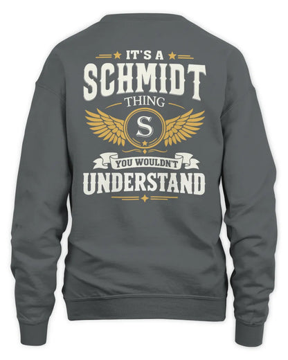 SCHMIDT KT06-M008 It’s a [NAME] Thing – You Wouldn’t Understand | Personalized Vintage T-Shirt - Unisex Sweatshirt - Charcoal
