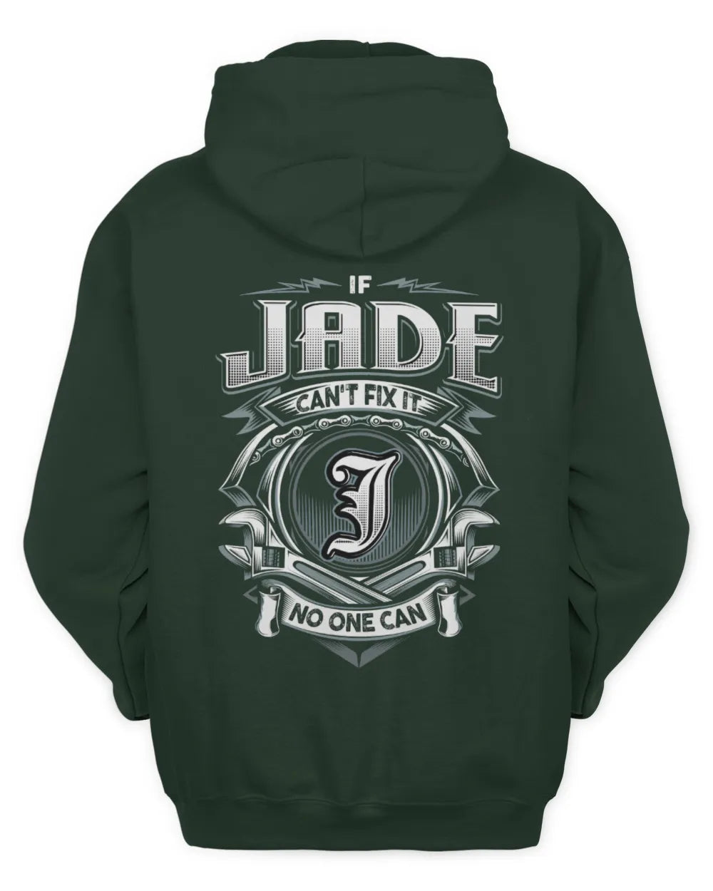JADE AP81-K4-626 - Personalized Ahmed Quote Apparel “If Ahmed Can't Fix It, No One Can” - Unisex Hoodie - Forest Green