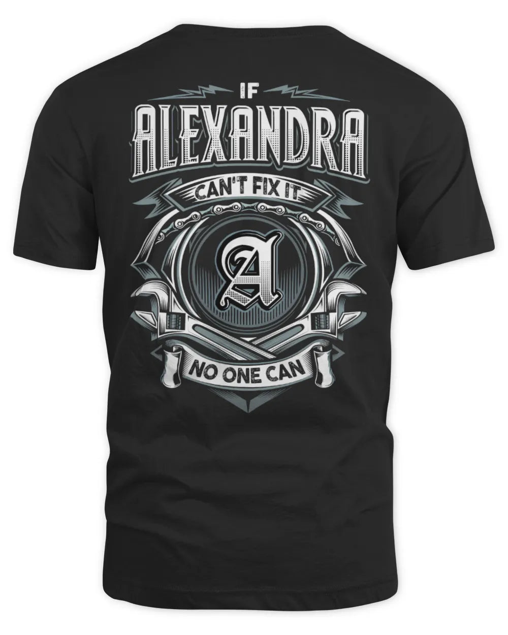 ALEXANDRA AP81-K4-626 - Personalized Ahmed Quote Apparel “If Ahmed Can't Fix It, No One Can” - Unisex Standard T-Shirt - Black