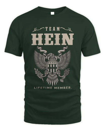 HEIN TP06-K82 – Personalized Classic Style Apparel “Team NAME Lifetime Member” - Unisex Standard T-Shirt - Forest Green