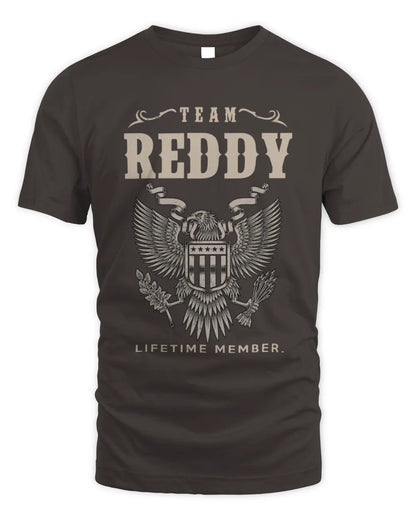 REDDY TP06-K82 – Personalized Classic Style Apparel “Team NAME Lifetime Member” - Unisex Standard T-Shirt - Dark Chocolate